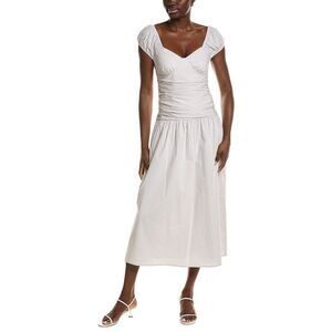 wayf sammie pleat midi dress WAYF Women's Sammie Convertible Dress, Straw Yellow, XS at Amazon Women's Clothing store
